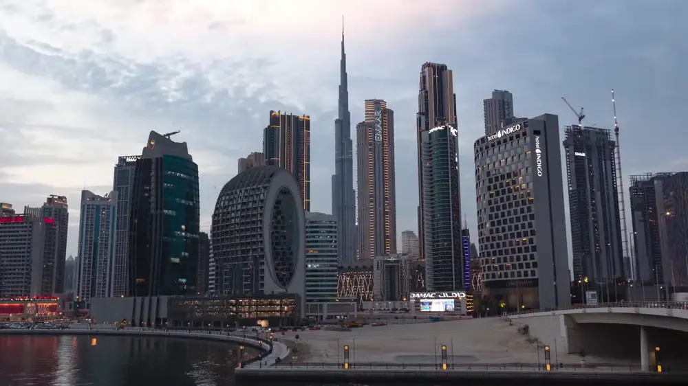 Dubai skyline and business district